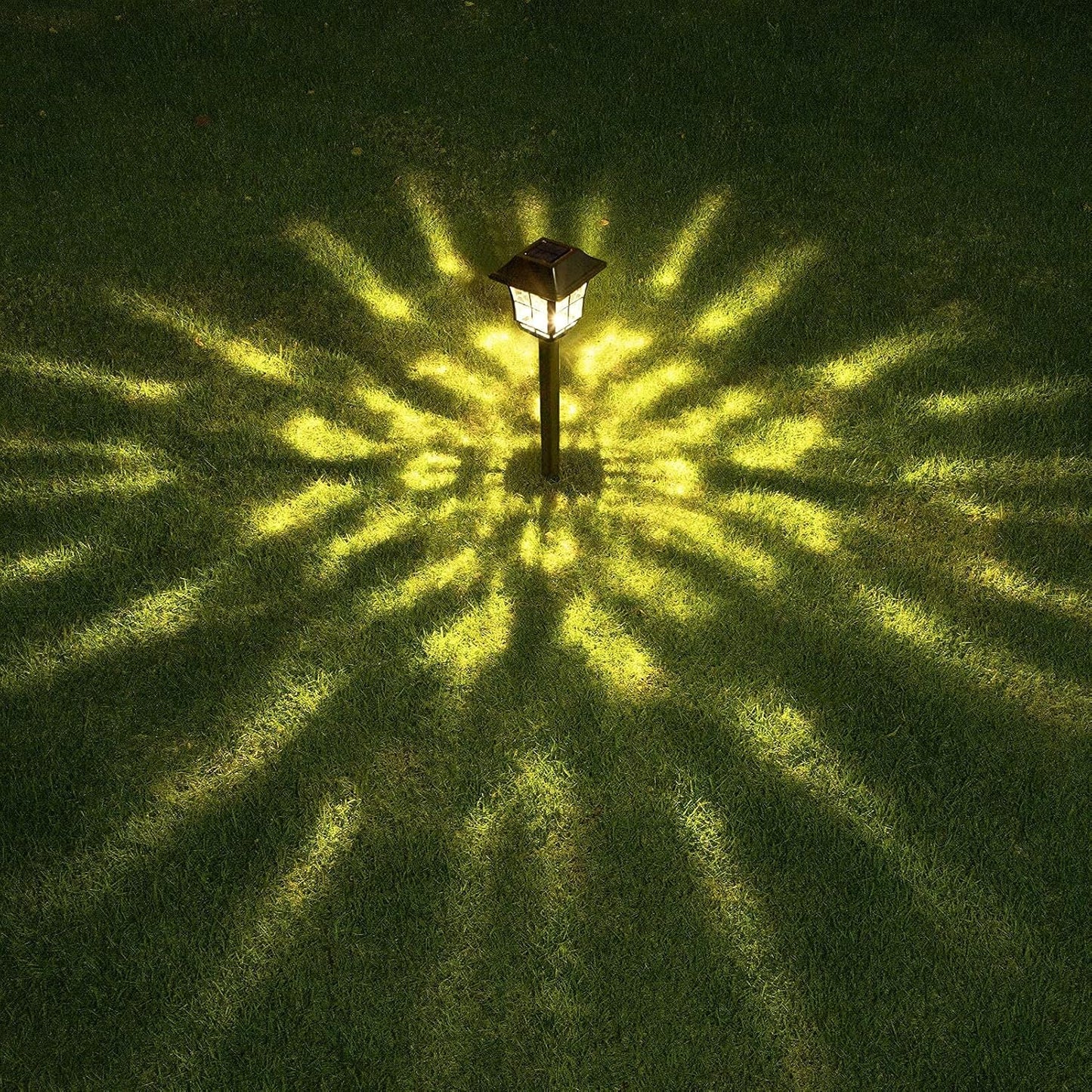 8 Pack Solar Lights Pathway Outdoor Garden Path Waterproof Glass Auto On/Off Bright Warm White Wireless Sun Powered Landscape Lighting for Yard Patio Walkway Path Light Bronze BG404