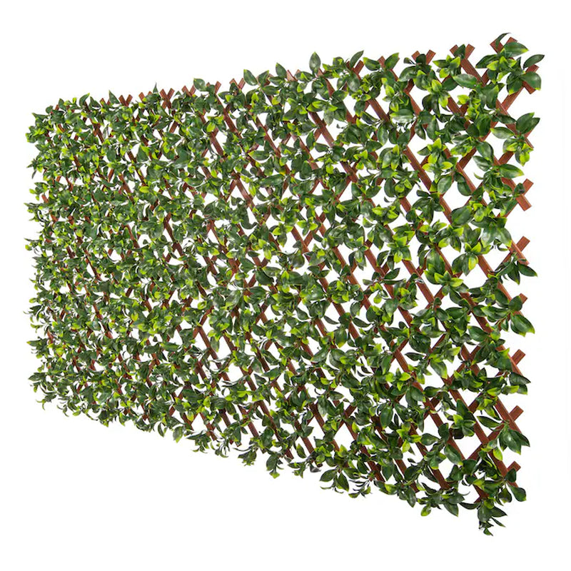 Expandable Privacy 72-In W X 36-In H Artificial Gardenia Leaf Garden Trellis