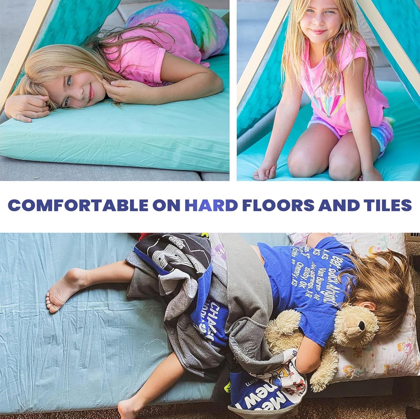 Matrix Comfort-Cell Memory Foam Camping Mattress Pad, Portable Foam Sleeping Pad for Camping, Roll up Sleeping Mat for Adults Floor Mattress Guest Floor Bed for Sleepover, Car, Tent SUV Cot Mattress