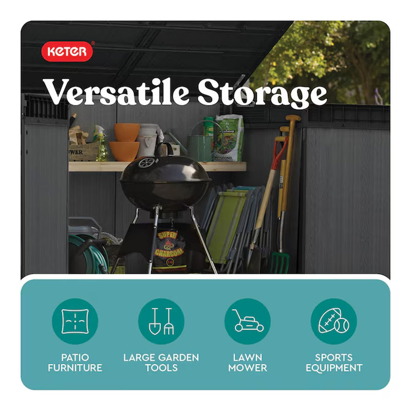 6.25-Ft X 3.5-Ft Cortina Gray Resin Storage Shed (Floor Included)
