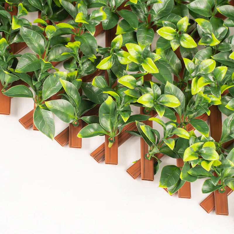 Expandable Privacy 72-In W X 36-In H Artificial Gardenia Leaf Garden Trellis