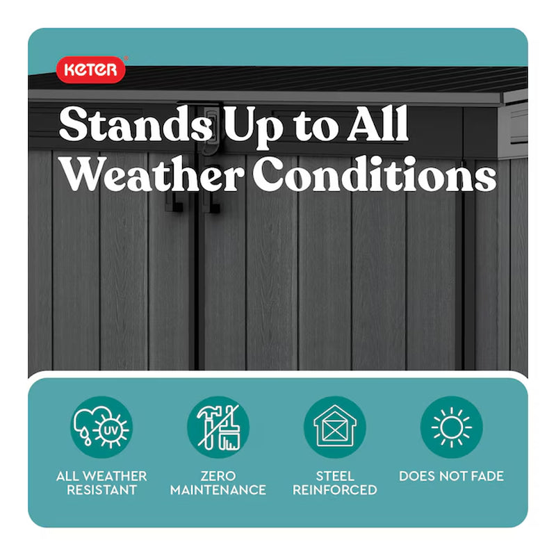 6.25-Ft X 3.5-Ft Cortina Gray Resin Storage Shed (Floor Included)