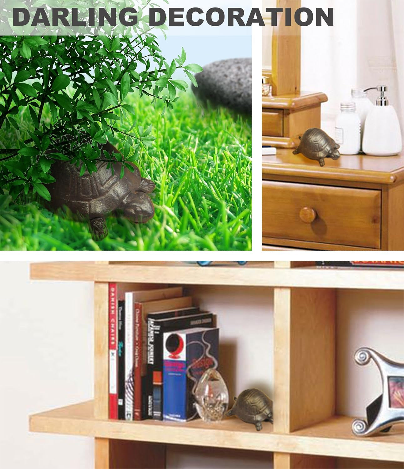 Cast Iron Key Hider- Outdoor | Indoor Decoration- Garden Accessory- for Key | Ear Studs | Ring | Paper Clip- 1 Pcs (Turtle)