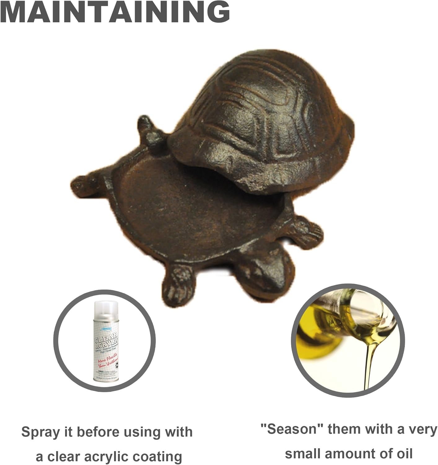 Cast Iron Key Hider- Outdoor | Indoor Decoration- Garden Accessory- for Key | Ear Studs | Ring | Paper Clip- 1 Pcs (Turtle)