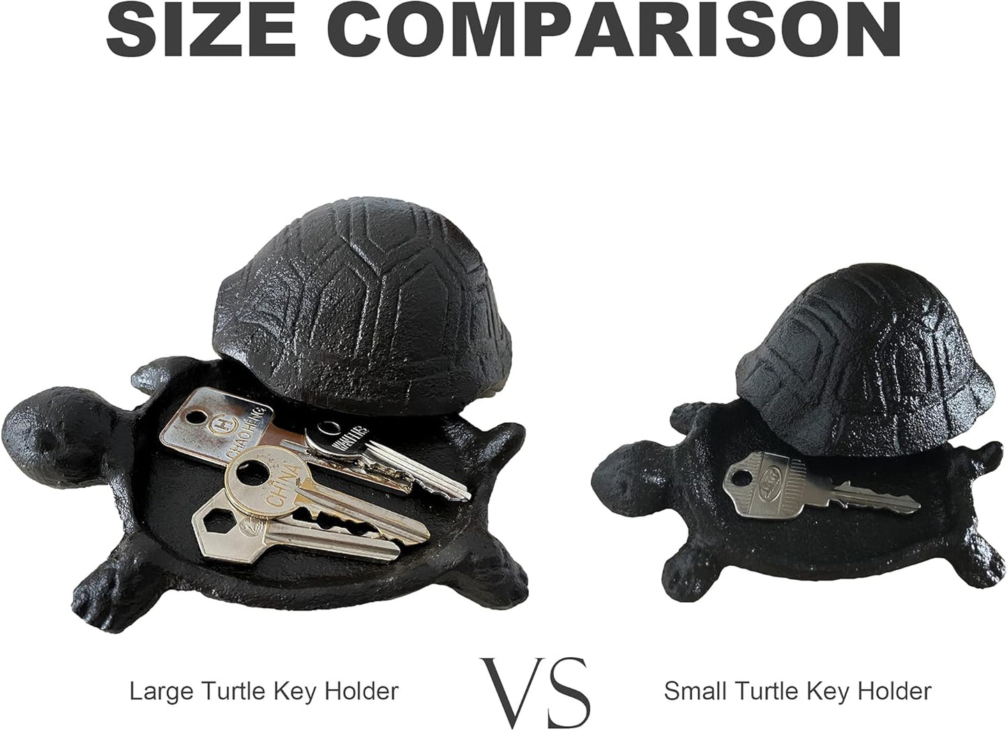 Cast Iron Key Hider- Outdoor | Indoor Decoration- Garden Accessory- for Key | Ear Studs | Ring | Paper Clip- 1 Pcs (Turtle)