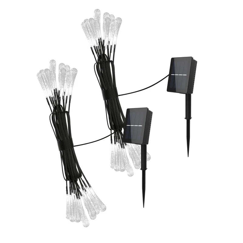 20.5' Outdoor LED Solar Powered 30 - Bulb Novelty String Light