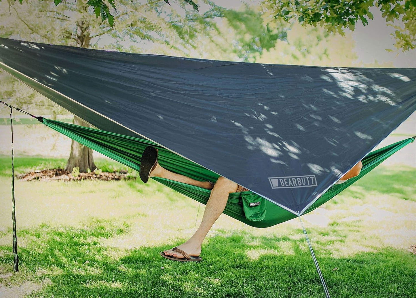 Hammock Rain Fly & Camping Tarp - 11 X 9 Ft Ultralight Waterproof Tarp for Hammock & Tent Camping - Easy to Set Up