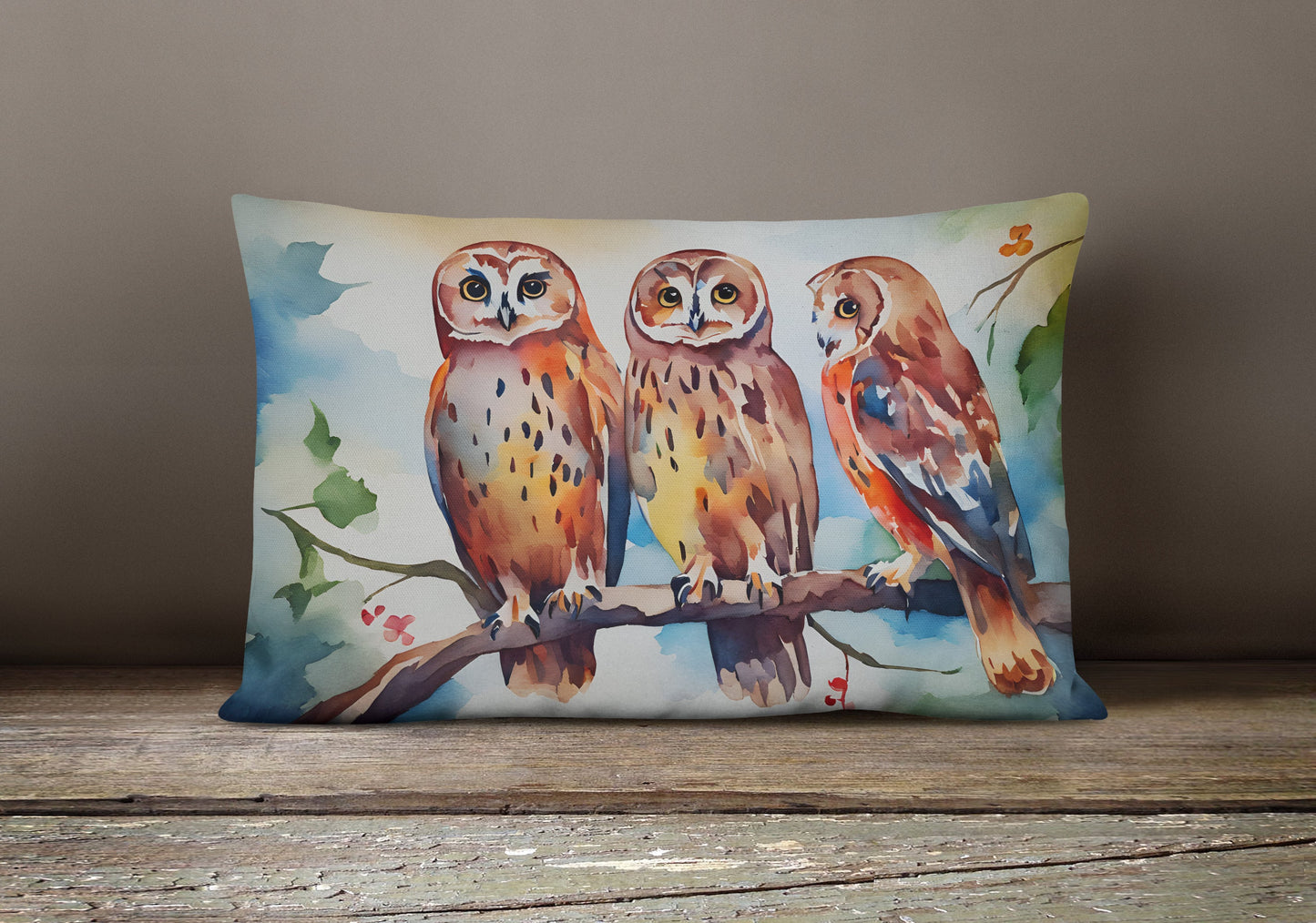 Elegant Owl Design Throw Pillow