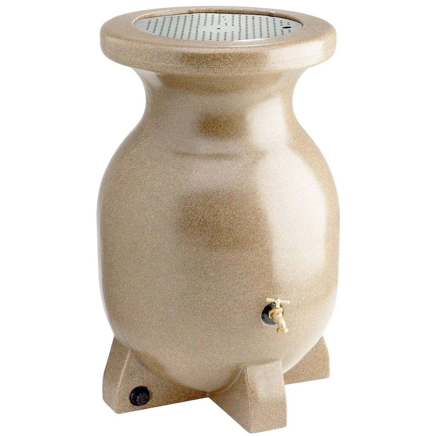 55 Gallons Rain Barrel Beige Eco-Friendly 210L Rain Water Collection Barrel Durable Corrosion-Resistant