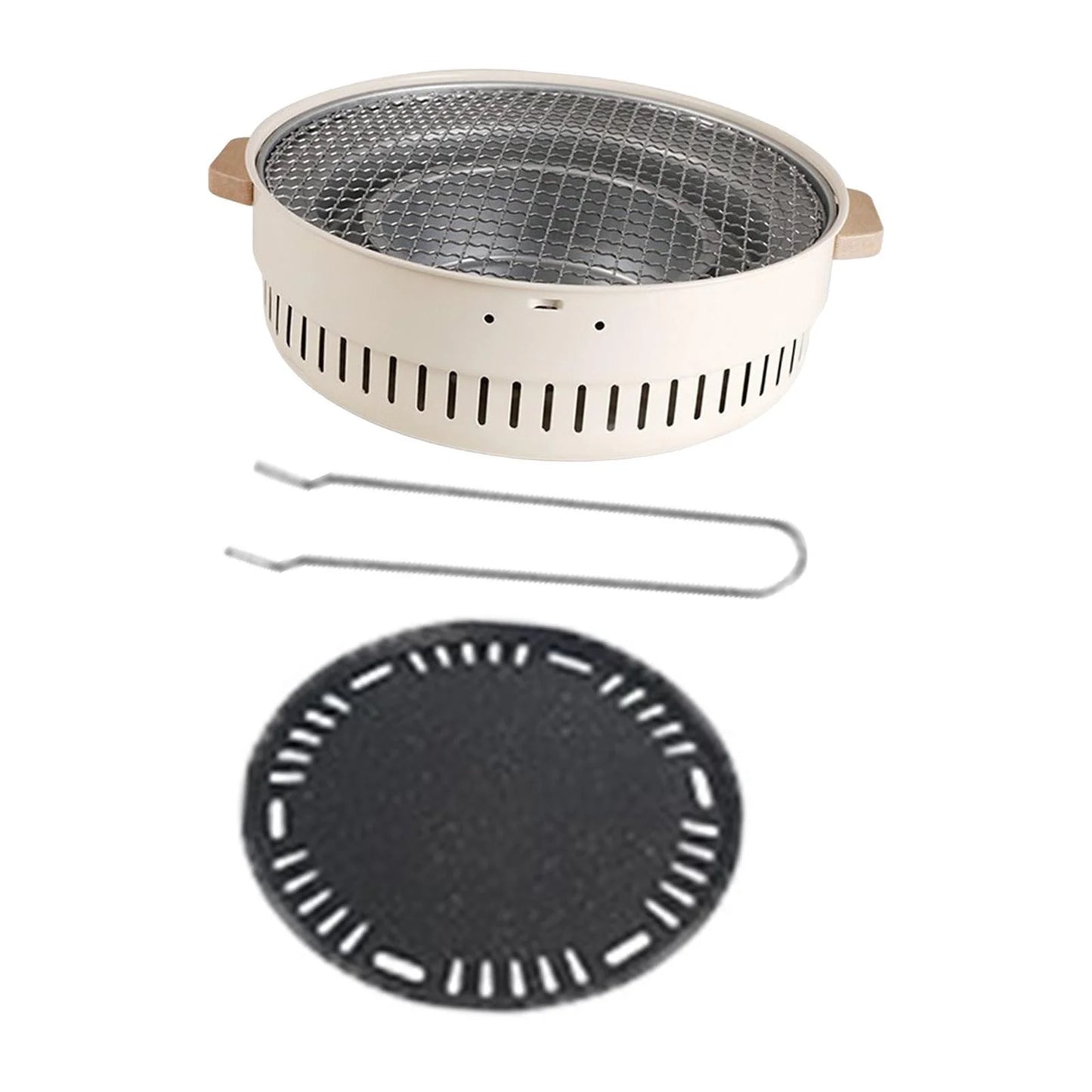 Grill Camping Cooker Furnace Outdoor Grill for Beach Outdoor Indoor with Grill Pan