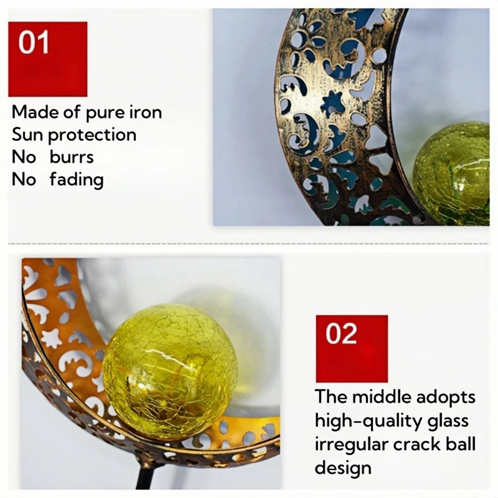 Solar Garden Lights Outdoor - Solar Powered Fairy, Angel & Moon Decor, Yard & Path Lighting