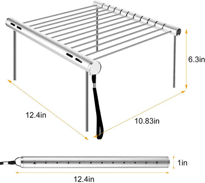 Bbq Grills, Stainless Steel Bbq Grill Portable Camping Barbecue Grill Foldable Compact Camping Grill for Camping, Hiking, Picnic