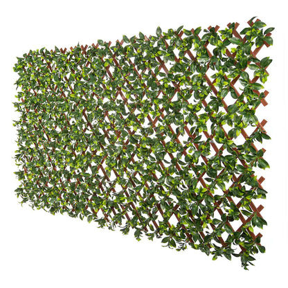 Expandable Privacy 72-In W X 36-In H Artificial Gardenia Leaf Garden Trellis