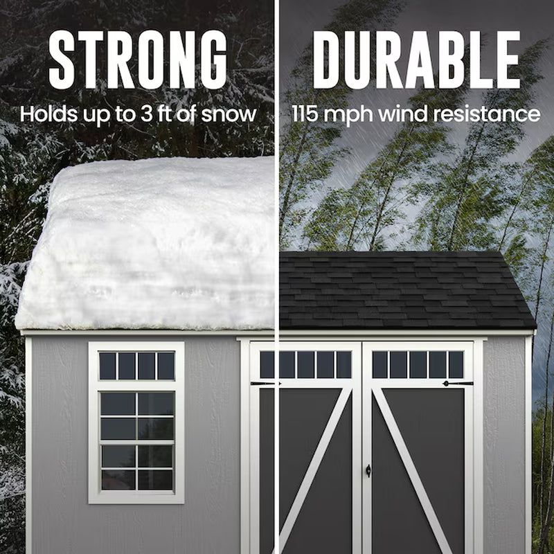 Coronado 12-Ft X 8-Ft Gable Style Wood Outdoor Storage Shed with 1 Windows 1 Doors