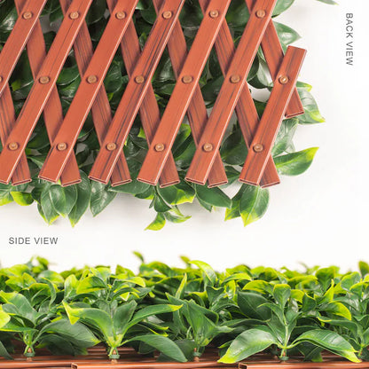 Expandable Privacy 72-In W X 36-In H Artificial Gardenia Leaf Garden Trellis