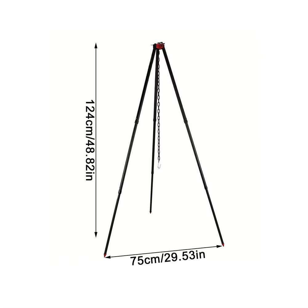 Camping Picnic Cooking Tripod for Fire Hanging Pot Outdoor Campfire Cookware Picnic Cooking Stove Pot Grill Camping Tools