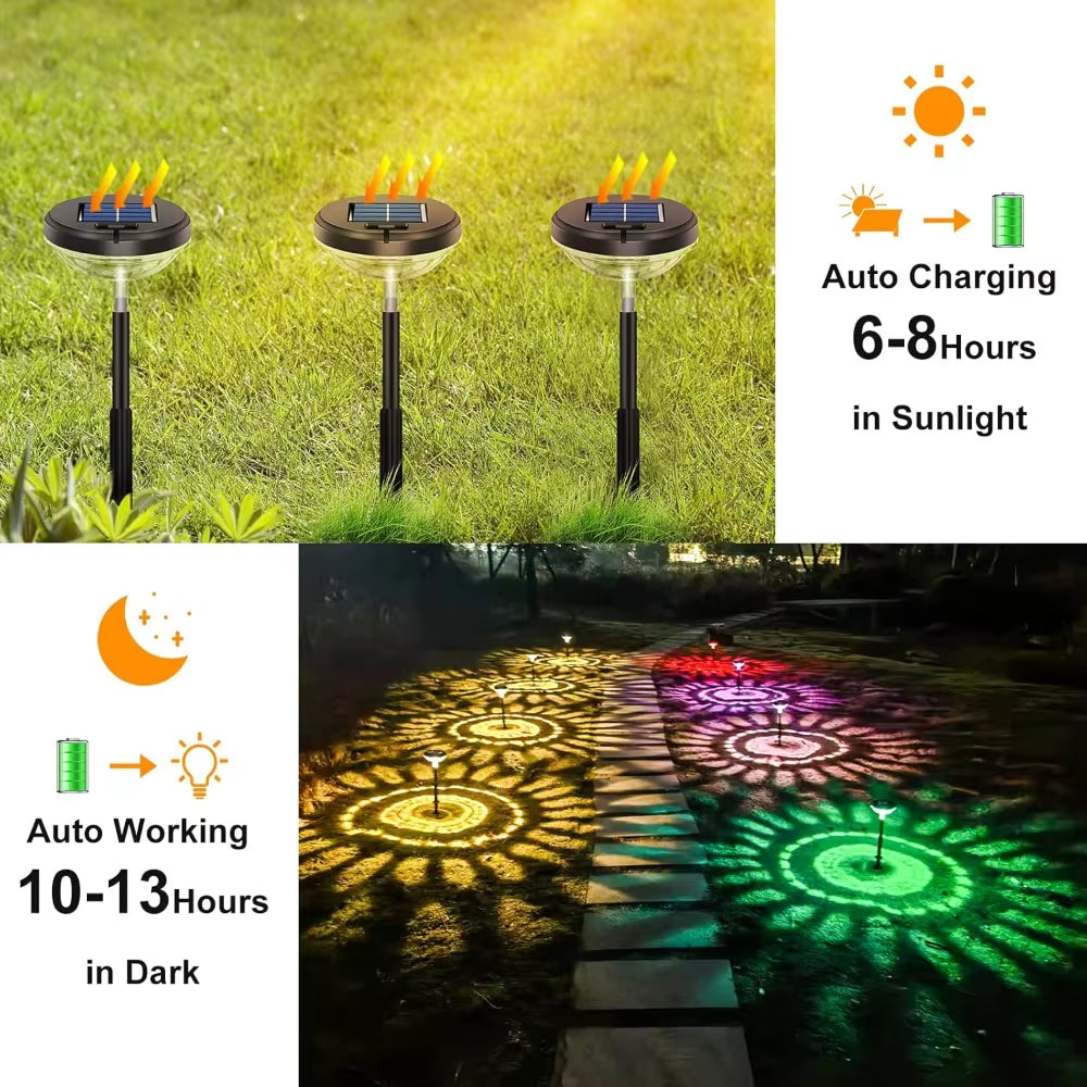 Solar Pathway Lights 8 Pack,Led Path Lights Outdoor,Ip67 Waterproof, Solar Powered Garden Lights for Walkway Yard Backyard