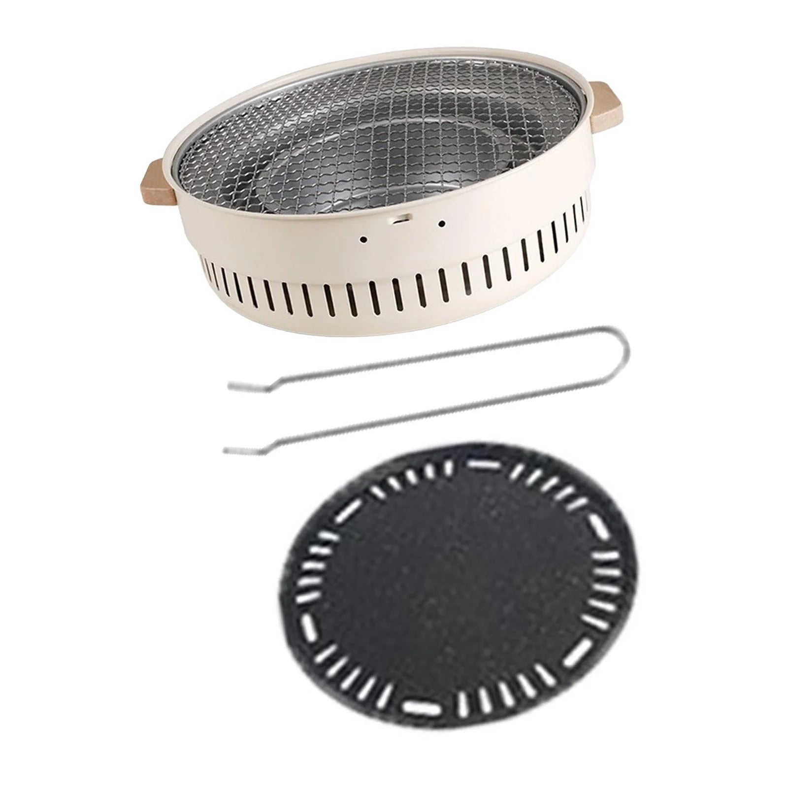 Grill Camping Cooker Furnace Outdoor Grill for Beach Outdoor Indoor with Grill Pan