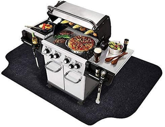 Under the Grill Mat for Gas,Electric Grill,Absorbent Grill under Floor Mat,Protect Decks and Patios from Grease Splatter(Bbq Mat 36Inches X 48Inches)