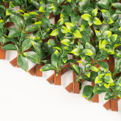 Expandable Privacy 72-In W X 36-In H Artificial Gardenia Leaf Garden Trellis