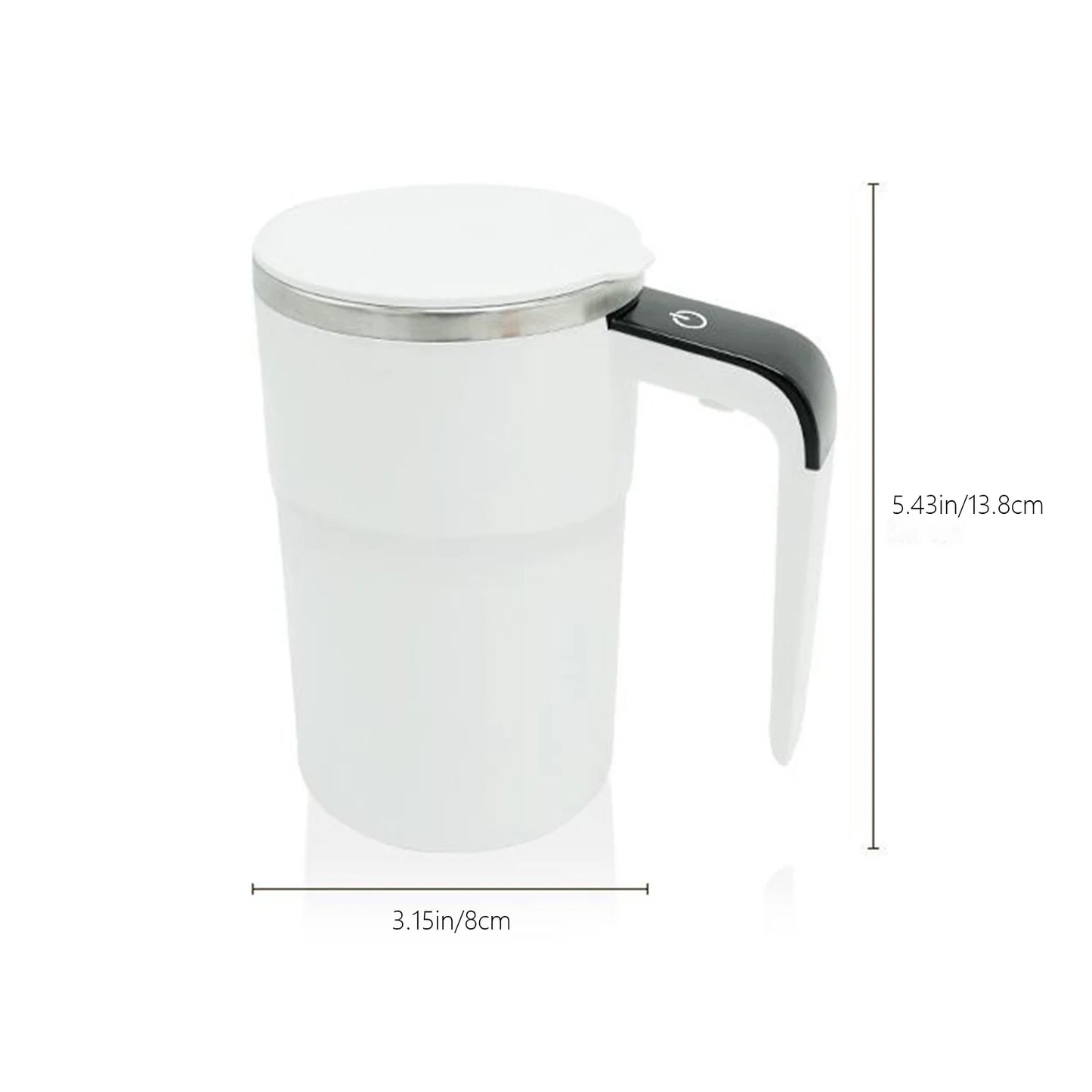 Self Stirring Mug; Self Stirring Coffee Mug, Automatic Stirring Mug Automatic Temperature Measuring Stainless Steel Magnetized Mug Portable Coffee Mug Mugs