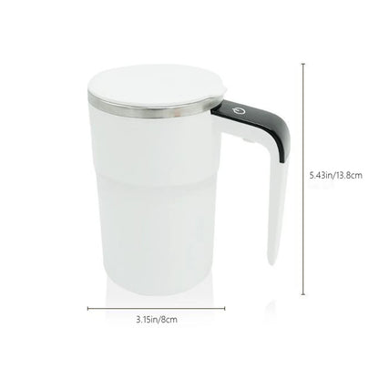 Self Stirring Mug; Self Stirring Coffee Mug, Automatic Stirring Mug Automatic Temperature Measuring Stainless Steel Magnetized Mug Portable Coffee Mug Mugs