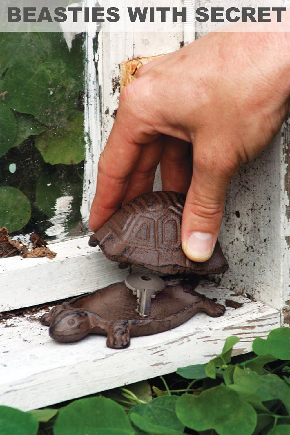 Cast Iron Key Hider- Outdoor | Indoor Decoration- Garden Accessory- for Key | Ear Studs | Ring | Paper Clip- 1 Pcs (Turtle)