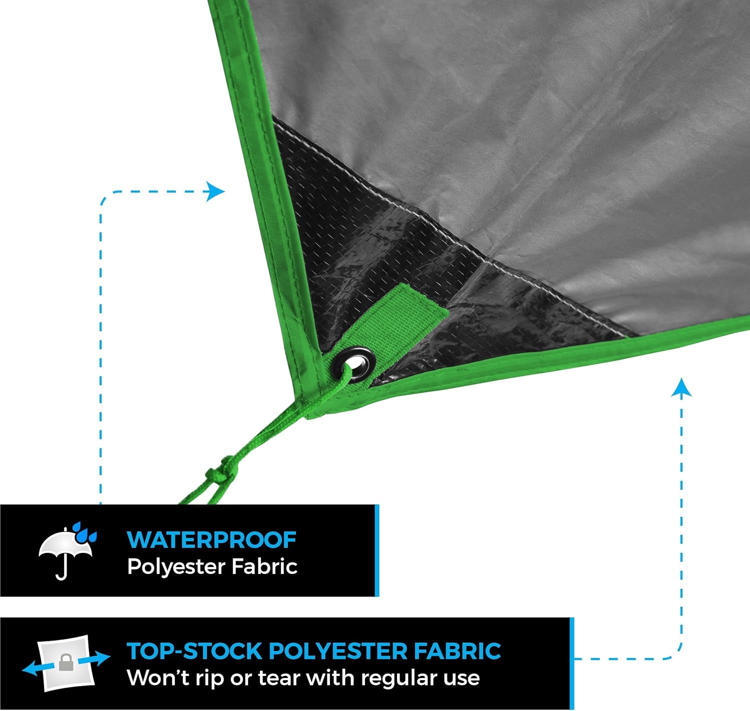 Hammock Rain Fly & Camping Tarp - 11 X 9 Ft Ultralight Waterproof Tarp for Hammock & Tent Camping - Easy to Set Up