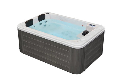 4 - Person 39 - Jet Acrylic Rectangular Standard Hot Tub with Ozonator in Gray
