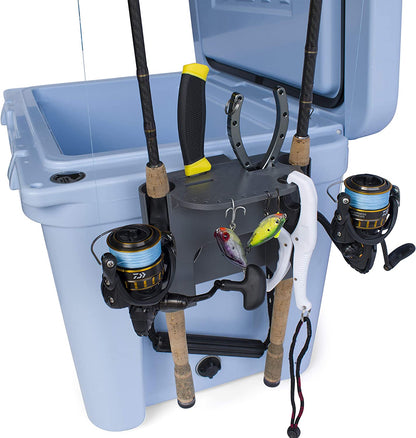 Fishing Rod Holder Compatible with YETI Tundra and Tundra Haul Coolers (Gunmetal Gray)