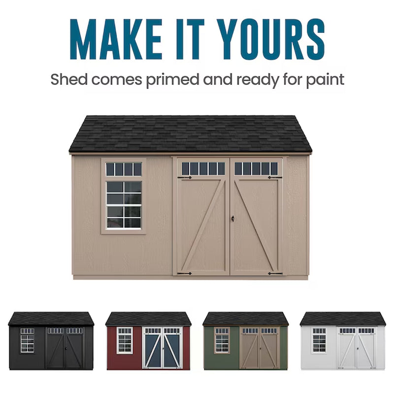 Coronado 12-Ft X 8-Ft Gable Style Wood Outdoor Storage Shed with 1 Windows 1 Doors