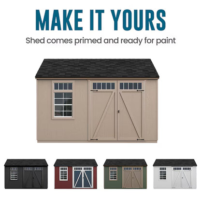 Coronado 12-Ft X 8-Ft Gable Style Wood Outdoor Storage Shed with 1 Windows 1 Doors