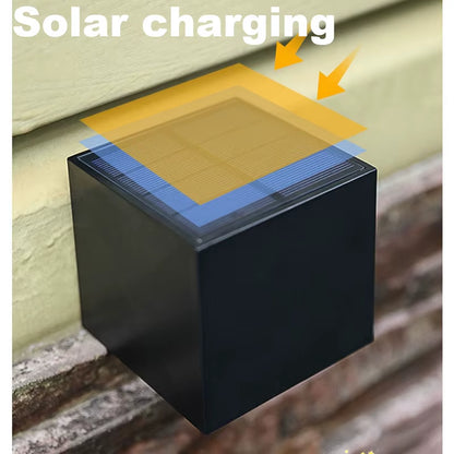 LED Solar Light Outdoor Garden Square Wall Lamp Sunlight Sensor IP65 Waterproof Courtyard Yard Balcony Fence Decoration Lamps