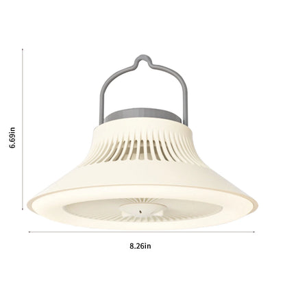 Outdoor Fan Light, Portable Camping Tent Small Ceiling Fan, Chandelier, Usb Multifunctional Fan Light, Aromatherapy Light Fan, White