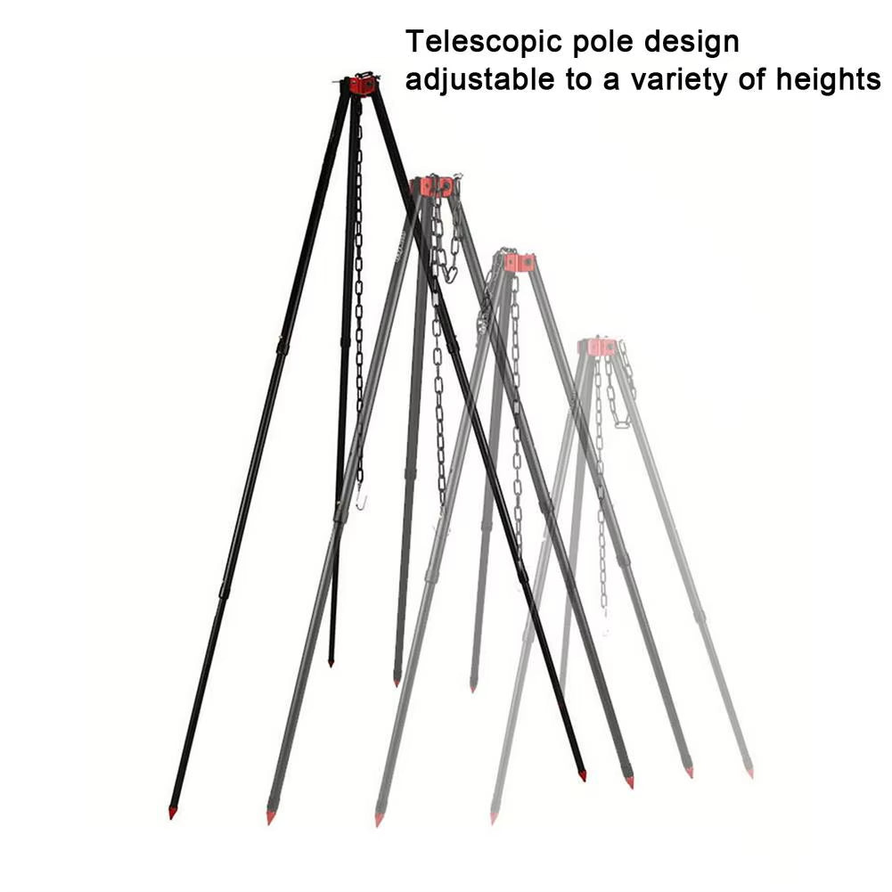 Camping Picnic Cooking Tripod for Fire Hanging Pot Outdoor Campfire Cookware Picnic Cooking Stove Pot Grill Camping Tools