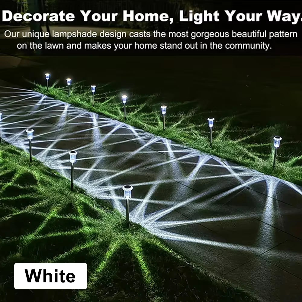 Solar Light Bright Solar Garden Lights Outdoor 6/12 Pcs RGB Color Changing Warm White Waterproof for Garden Yard Walkway