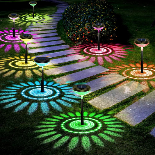 Solar Pathway Lights 8 Pack,Led Path Lights Outdoor,Ip67 Waterproof, Solar Powered Garden Lights for Walkway Yard Backyard