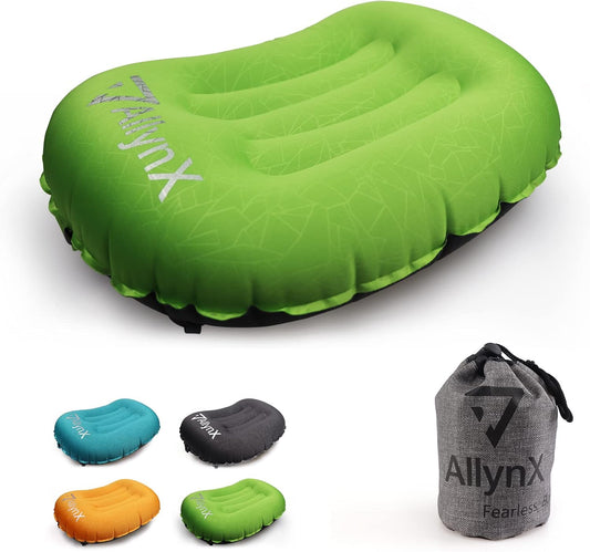 Camping Pillows for Backpacking, Compact, Comfortable Pillow for Neck & Lumbar Support for Camp, Hiking, Backpacking, Boy Scout, Avocado Green