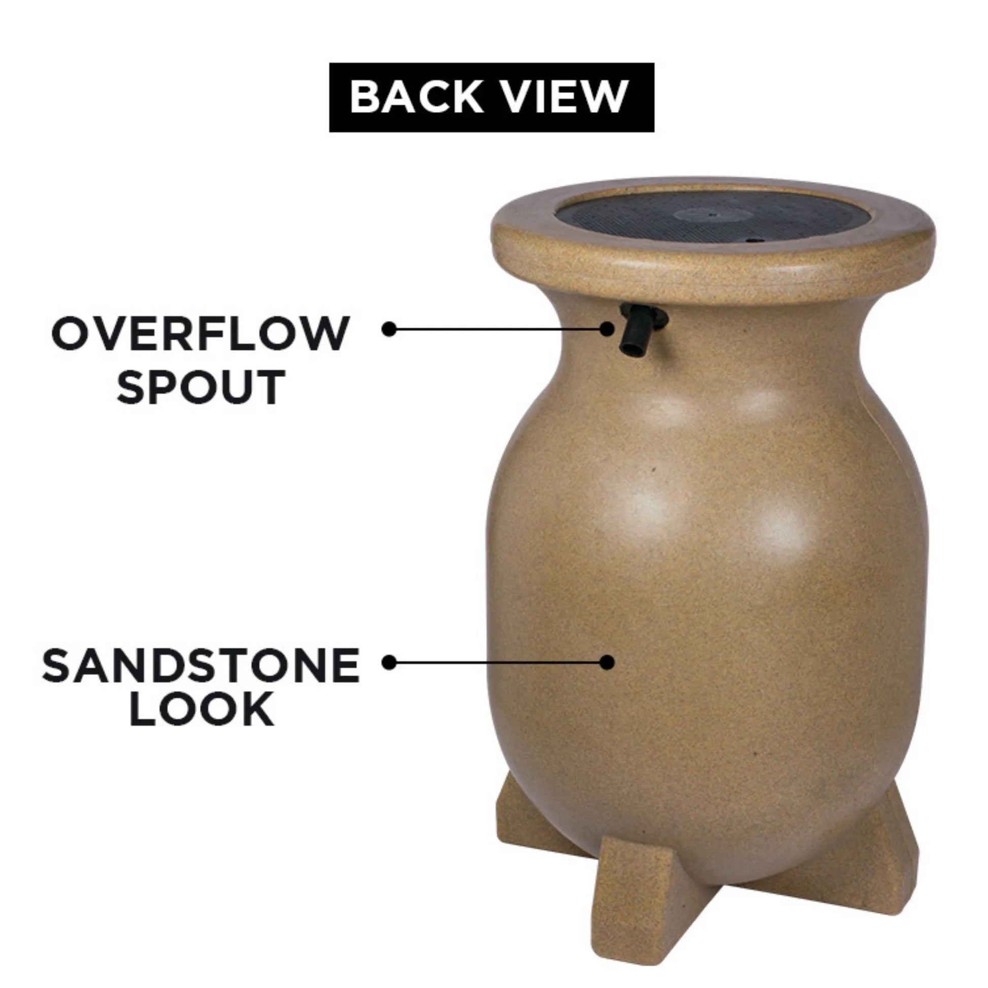 55 Gallons Rain Barrel Beige Eco-Friendly 210L Rain Water Collection Barrel Durable Corrosion-Resistant