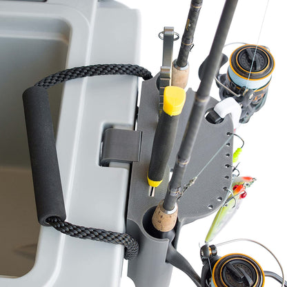 Fishing Rod Holder Compatible with YETI Tundra and Tundra Haul Coolers (Gunmetal Gray)
