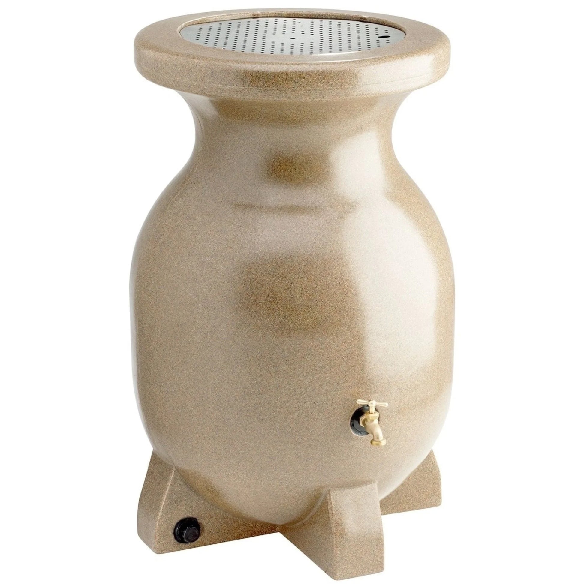 55 Gallons Rain Barrel Beige Eco-Friendly 210L Rain Water Collection Barrel Durable Corrosion-Resistant